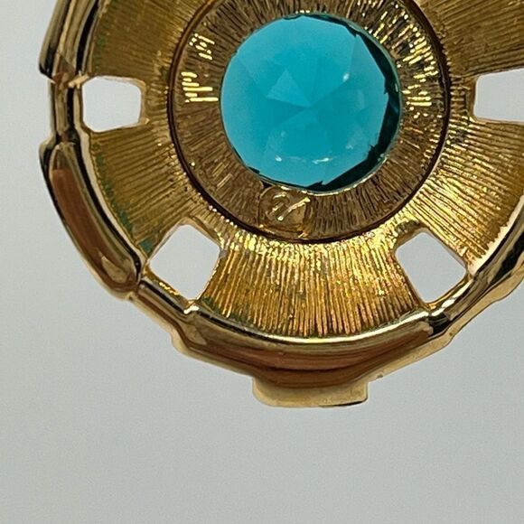 NWOT Swarovski aquamarine vintage clip on earrings - Picture 7 of 9